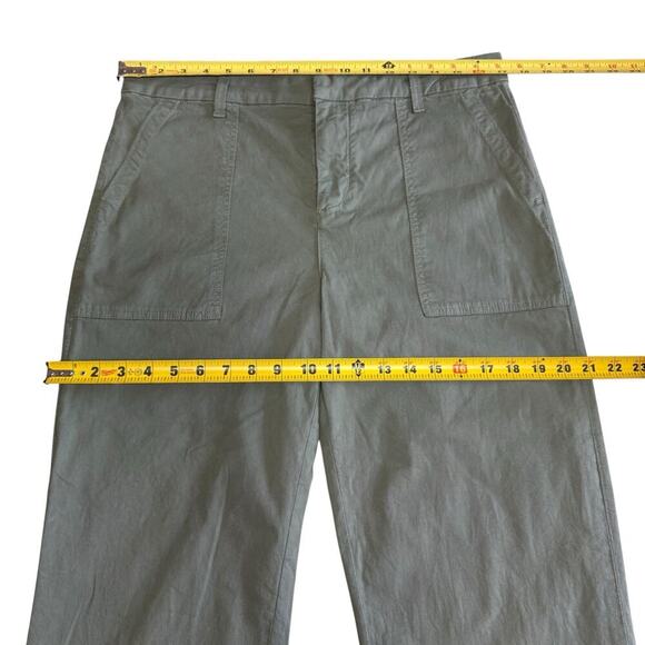 Frank & Eileen Womans Blackstone Pants Army Green 10 Distressed Hem 34x25.5 - Picture 8 of 11
